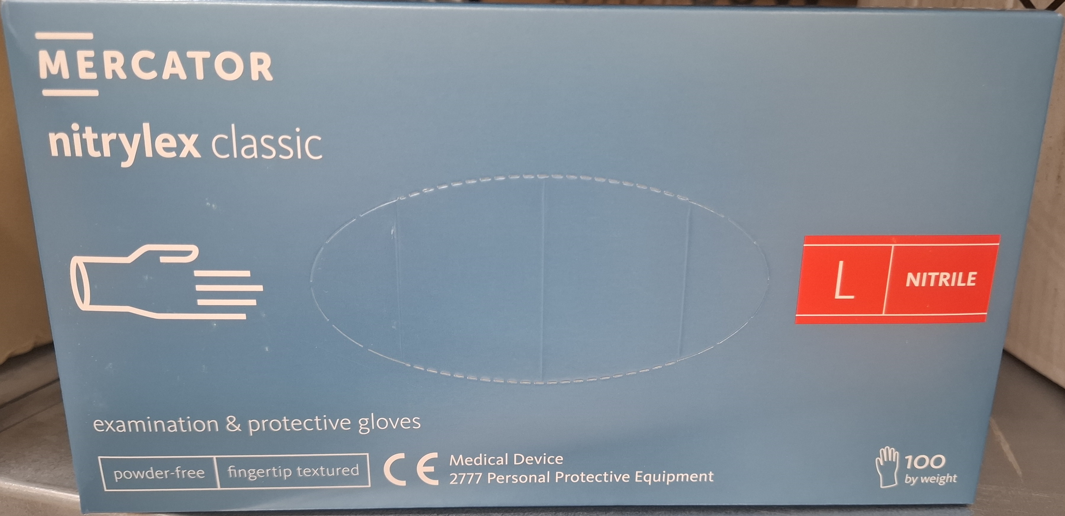 RUKAVICE JEDNOKRATNE NITRILNE CLASSIC PLAVE VEL.L 100/1