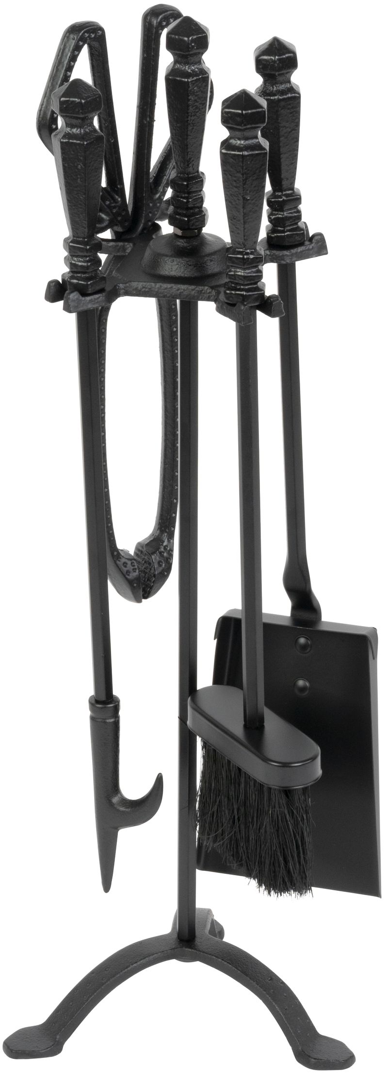 SET ZA KAMIN 4/1 ŽELJEZNI CRNI, 60 CM