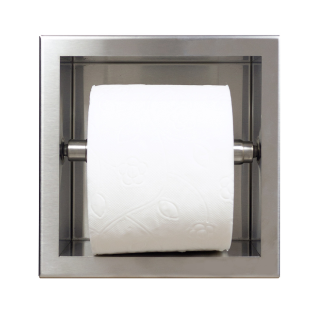 BALNEO UGRADBENI DRŽAČ PAPIRA 1 INOX 17,3X17,3X8,6 cm