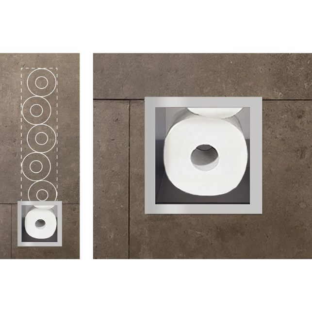 BALNEO UGRADBENA KUTIJA ZA WC PAPIR 3 INOX 72X19,5X12,1 cm