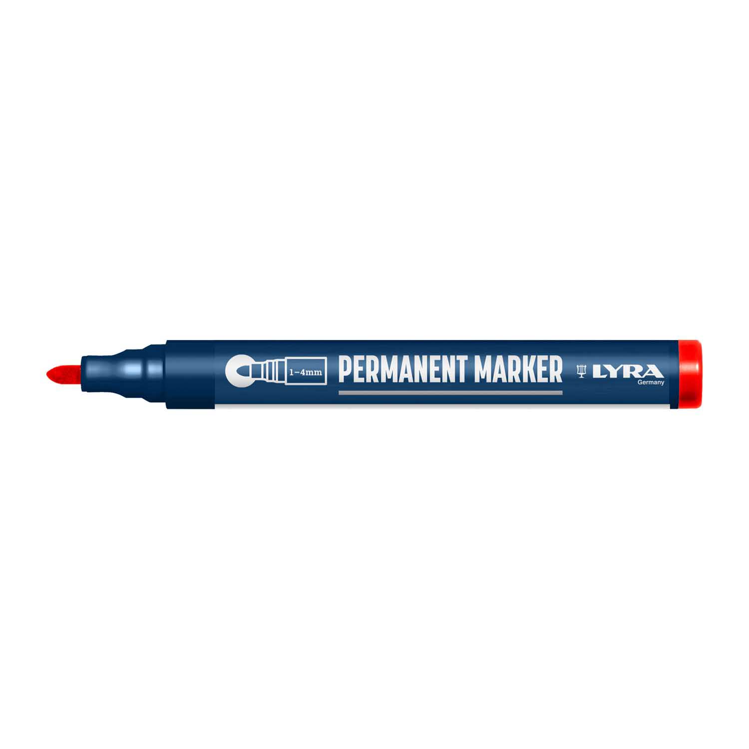 LYRA MARKER S OKRUGLIM VRHOM CRVENI 1-4MM 1/1