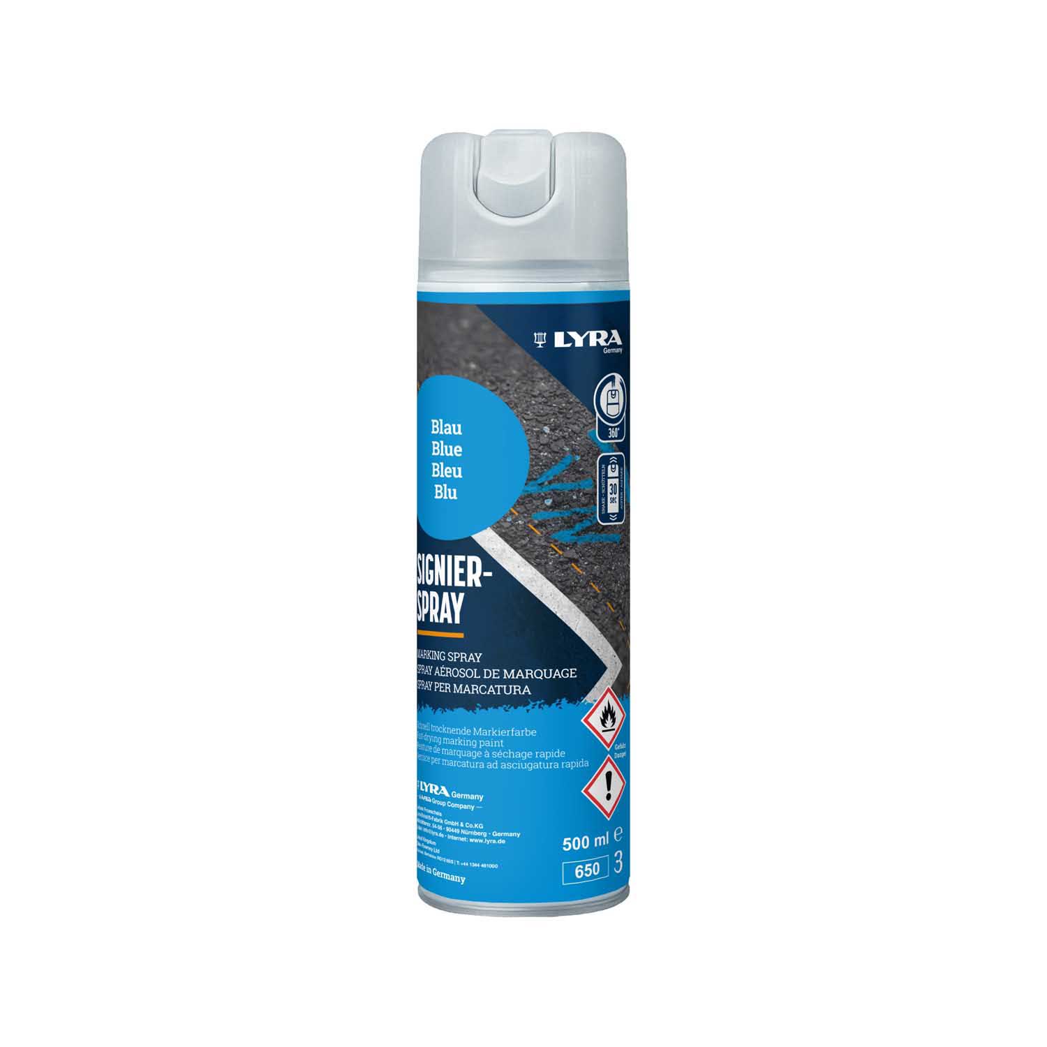LYRA MARKER SPREJ PLAVI 500ML 1/1