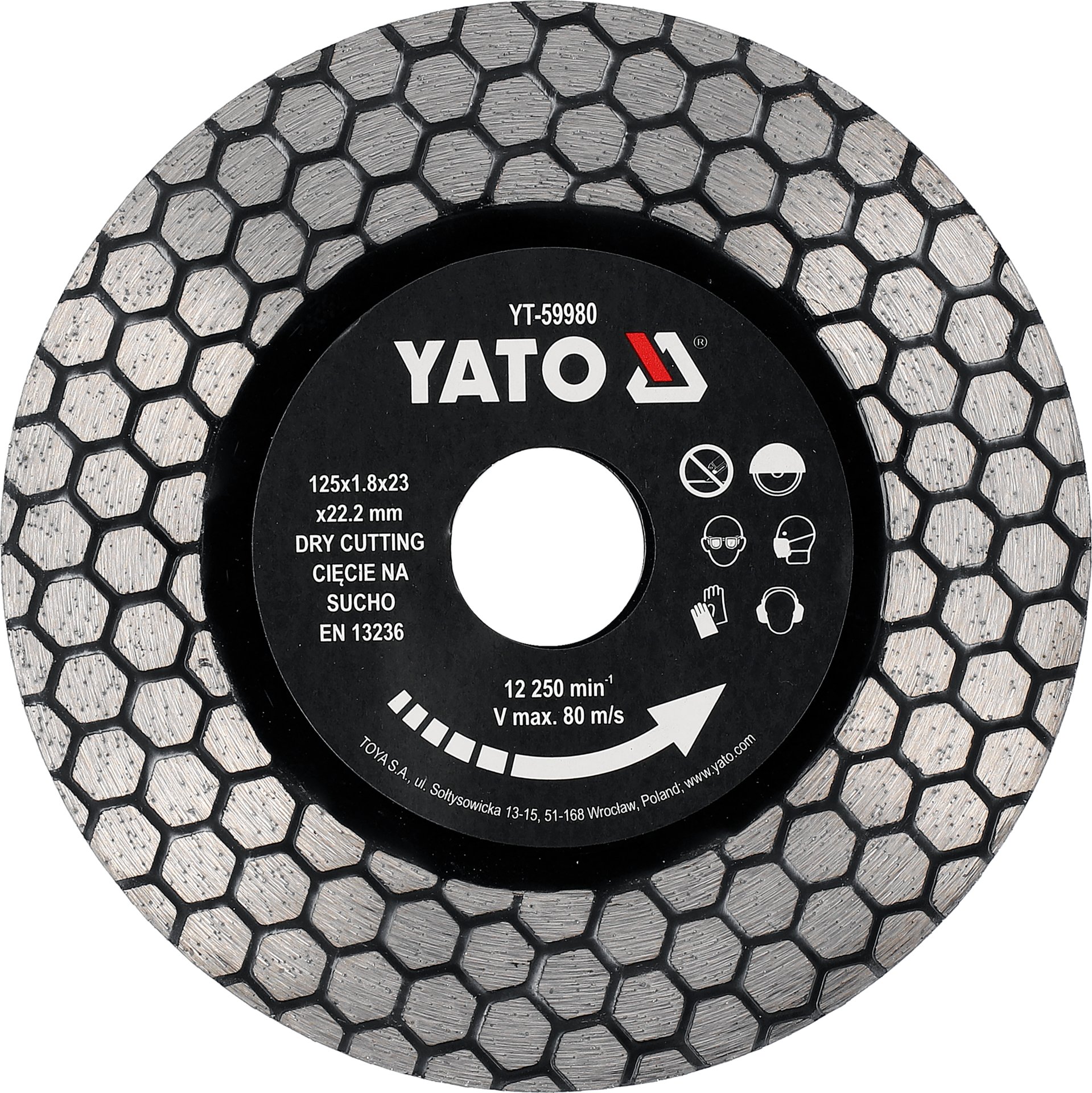 DIJAMANTNA REZNA PLOČA ZA TVRDU KERAMIKU I GRANIT FI 125X22,2